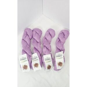 Cascade Yarns Ultra Pima Cotton Yarn Lot of 4 Lilac Purple 100g Skeins Soft